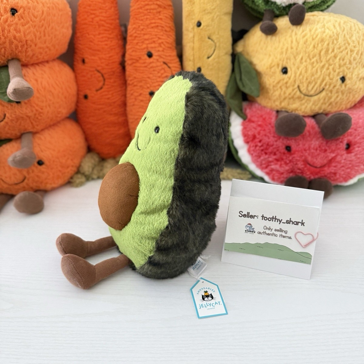 Jellycat Medium Amuseable Avocado BNWT - 100% Authentic - Ship