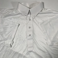 NEW Collars and Co. Dress Polo Shirt Small White Solid Casual Office Work NWOT
