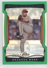 2009 Topps Finest Green Refractor 82/99 Brandon Webb #80 0a1