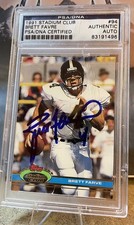 🔥🏈1991 Topps Stadium Club Brett Favre #94 (RC) PSA/DNA Certified Autograph 🔥