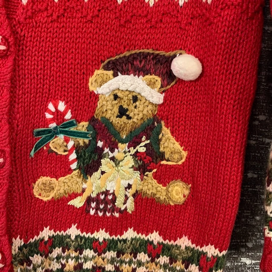 Cárdigan Suéter Navidad Tejido Pequeño Sofisticado De Colección Vacaciones Para Mujer S Foto 2 de 4