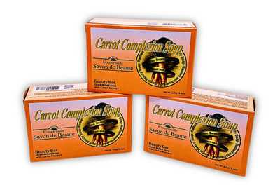 Carrot Extract Quad-Milled Beauty Bar Soap 125g Savon Beaute, 3 Pack
