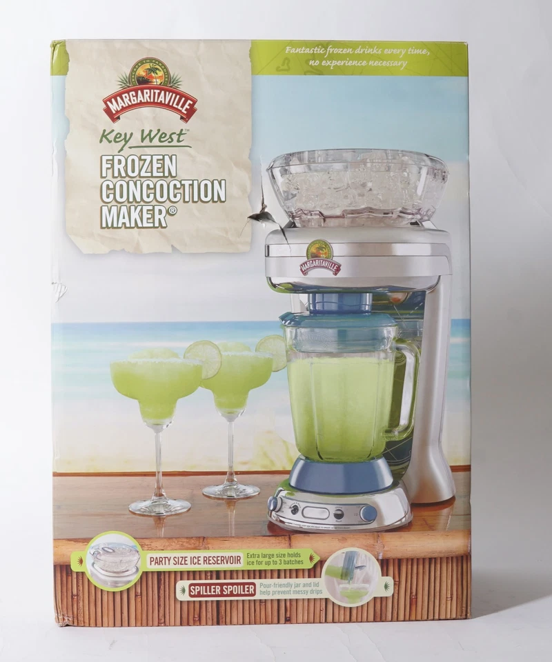 Margaritaville Key West Frozen Concoction Maker with Easy Pour Jar and XL Ice Re