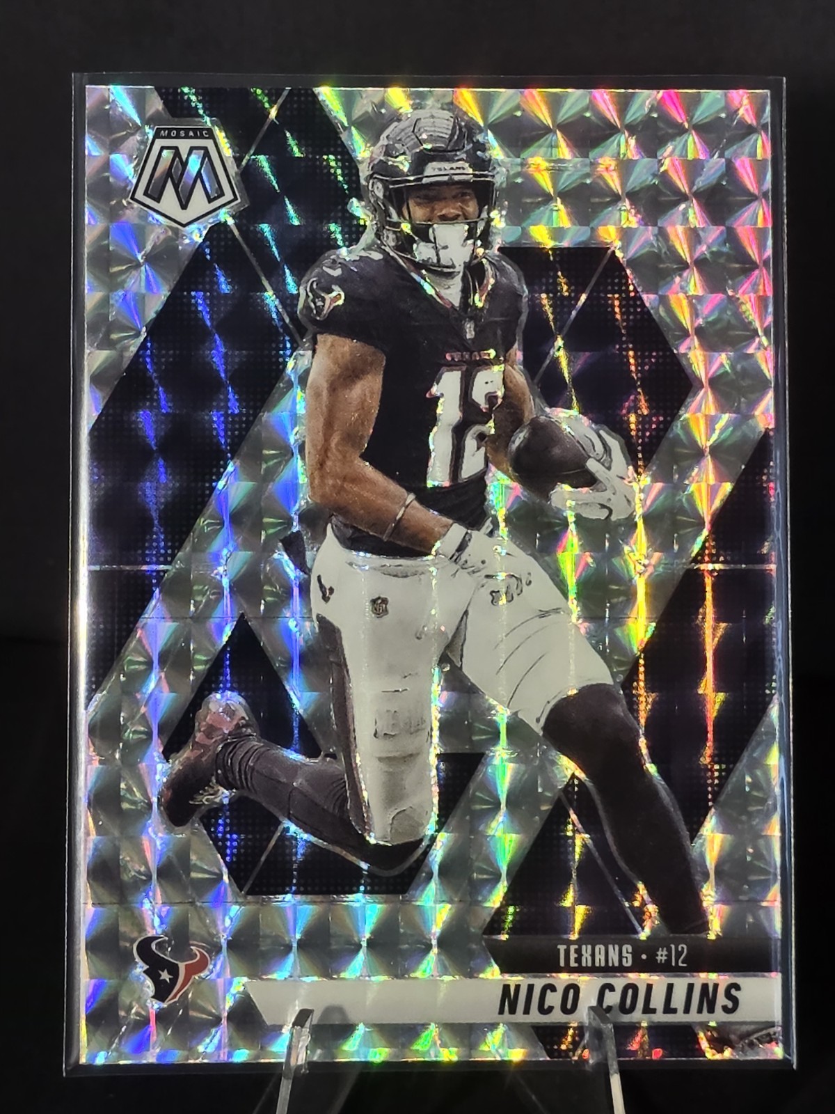 2021 Panini Mosaic Nico Collins Rookie RC Silver Mosaic Prizm #330 Texans