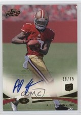 2012 Topps Prime Gold Rookie Auto 38/75 AJ Jenkins #11 Auto 0t2