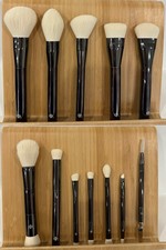 Foundation Angled Blush Tapered Concealer Powder Eyeshadow Makeup Brush Set 12pc