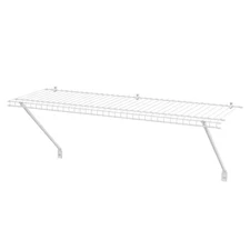 36 In. W X 12 In. D White Steel Wire Closet Shelf
