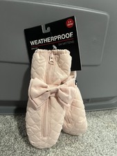 Weatherproof Ski Mittens Size 2-4 OSFM Girls Pink Bow