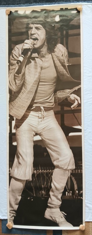 The Rolling Stones Original Door Poster 72" x 27" Vintage Australia Mick Jagger 