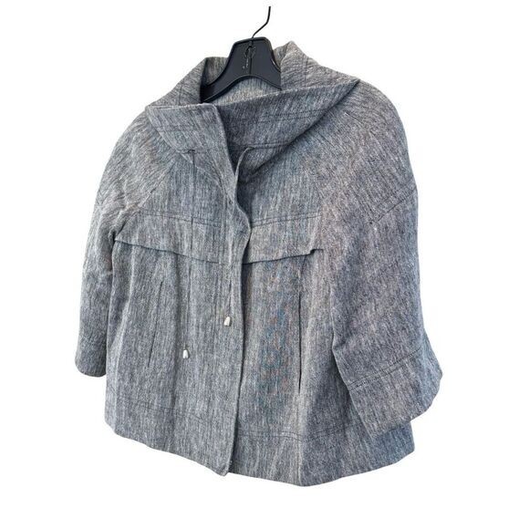 Jon Women's Gray Casual Solid Basic Jacket Size 4 - image 6