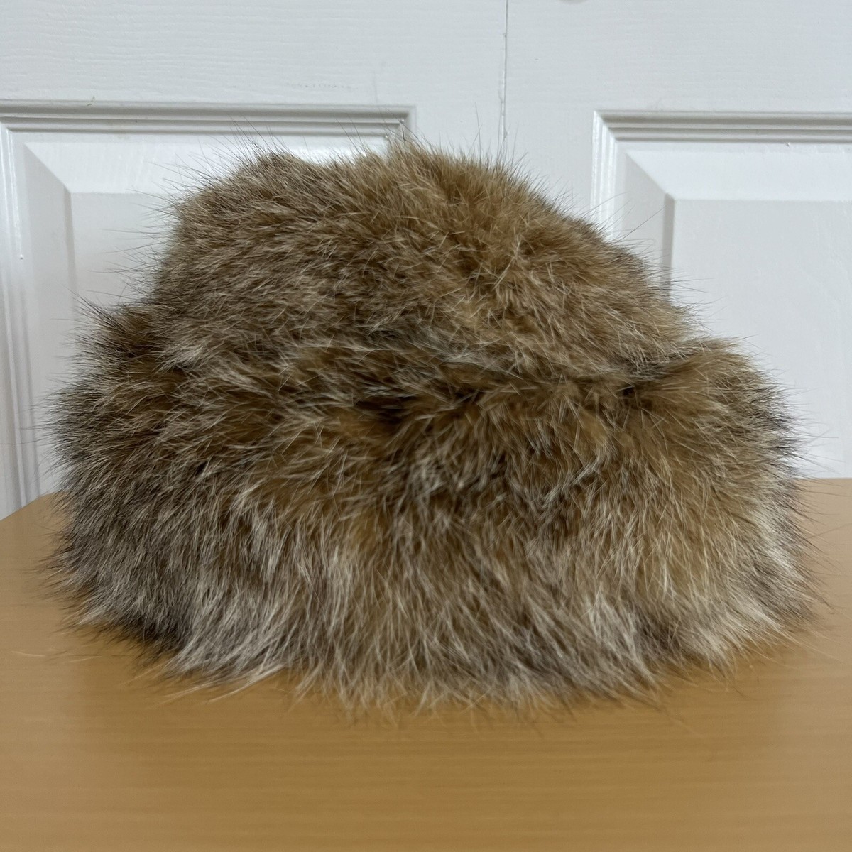 Vintage 1960’s Fluffy Tan Fur Hat Vintage Genuine Fur Winter Hat, Winter Fur Hat, Elegant  main image 2