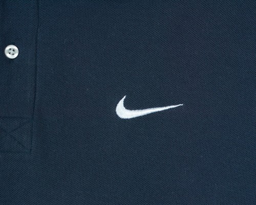 Nike Polo Hombre XL Camisa Manga Corta Camiseta Retro Ocasional Azul Marino Top - Imagen 6 de 10