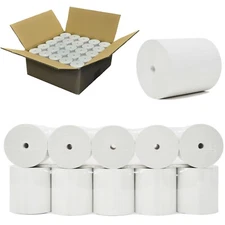  3 1/8 X 230 THERMAL PAPER 50 ROLLS CORE-LESS @  EPSON STAR TSP 100 NCR PRINTERS