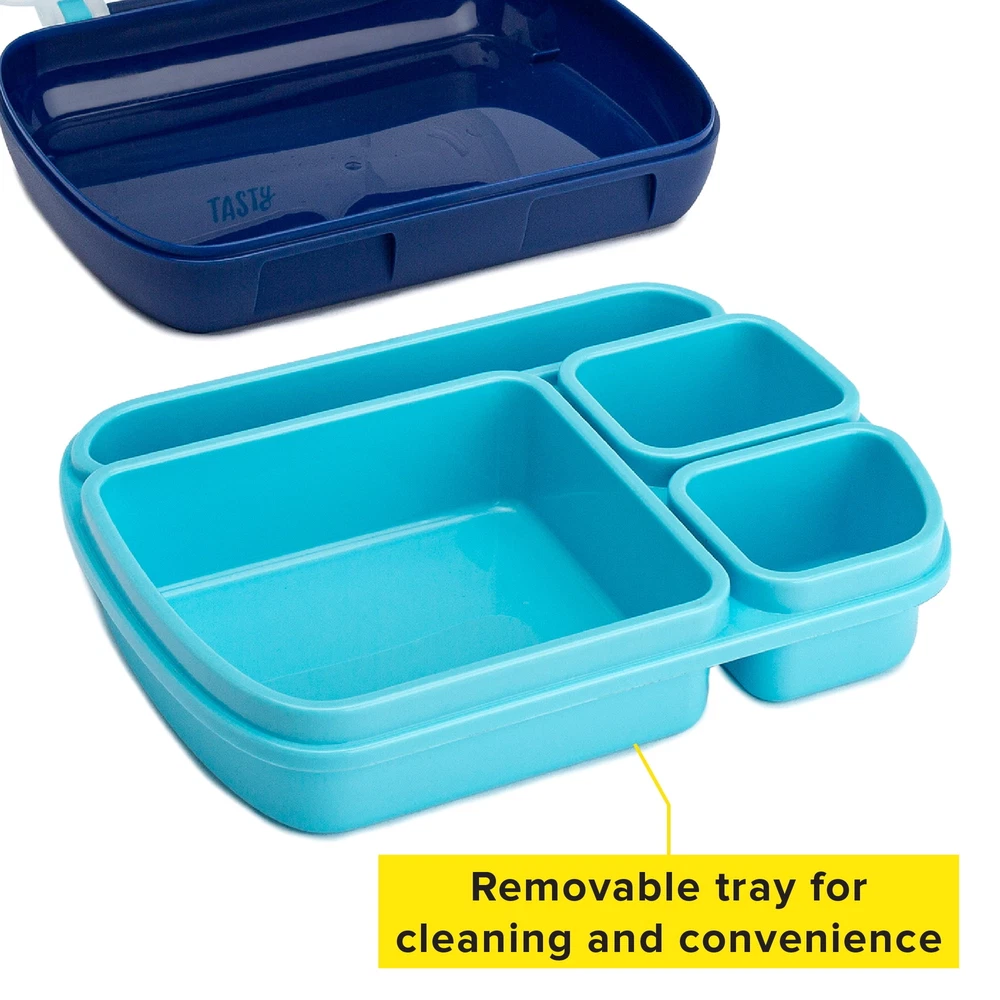 Bento Lunch Box for Kids Adults with Removable Tray and Carry Handle Bento Lunch Box for Kids Adults with Removable Tray and Carry Handle