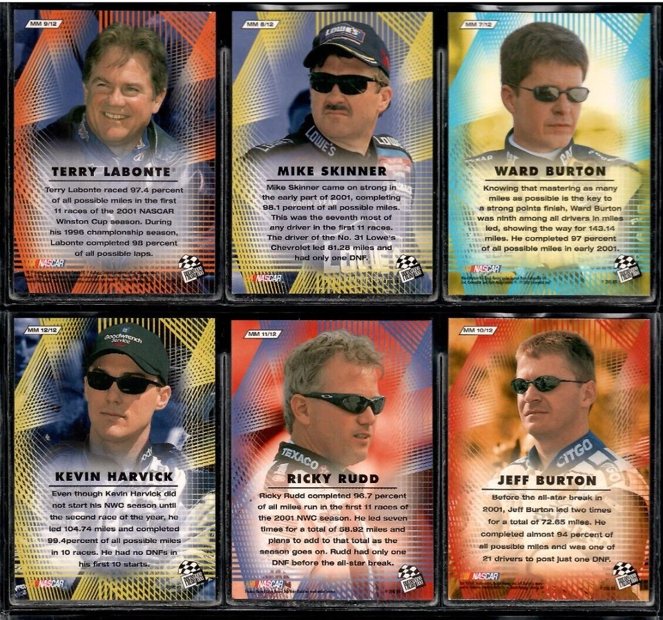 2001 Press Pass VIP Mile Master 12-card Insert Set Jeff Gordon - Image 4 of 4