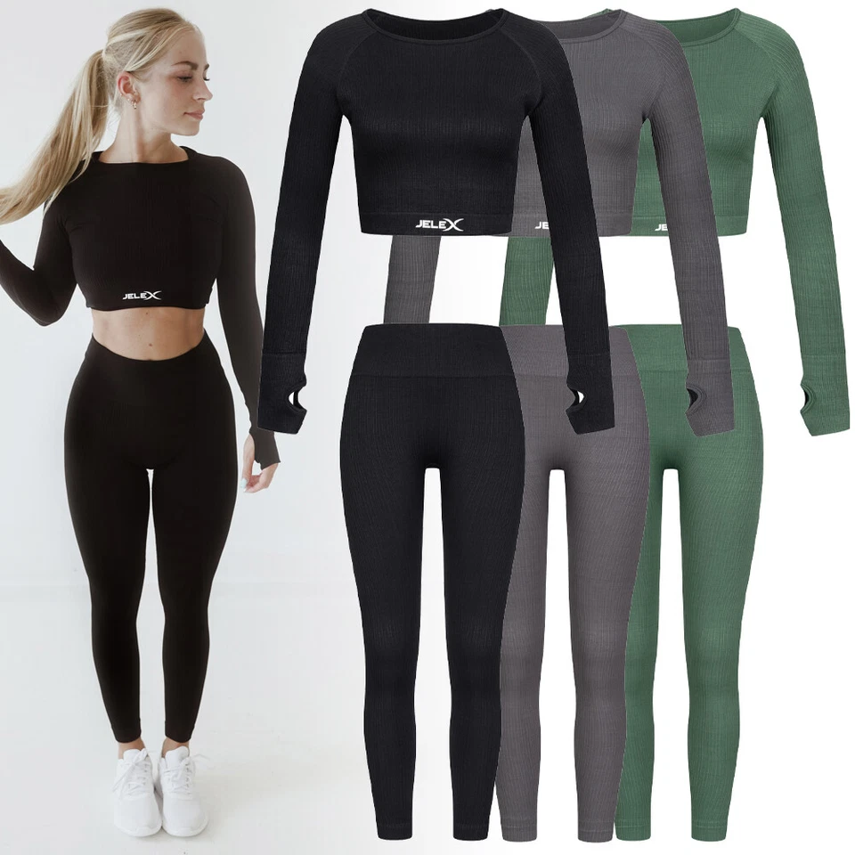 JELEX Amelia Damen Sport Training Fitness Langarm Top oder Leggings neu - Bild 1 von 1
