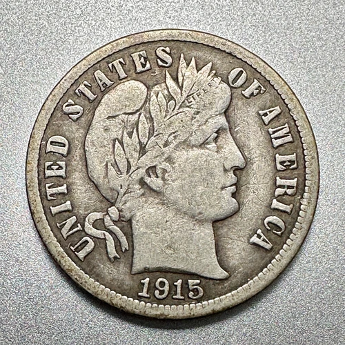 1915-S   BARBER DIME   FINE   KEY DATE  #8608
