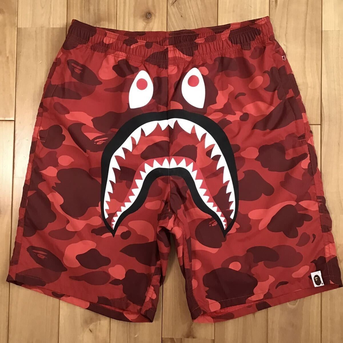 BAPE Red camo shark beach shorts A Bathing Ape Size M | eBay BAPE Red camo shark beach shorts A Bathing Ape Size M | eBay
