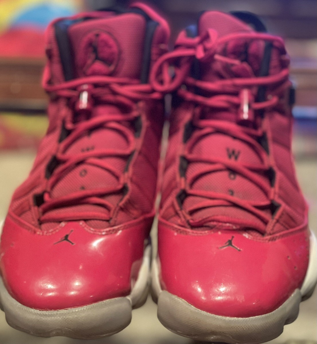 Nike Air Jordan 6 Rings Gym Red Black White 322992-601 Shoes  display picture 3