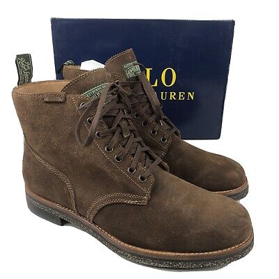 Polo Ralph Lauren RL Army BT Mens Roughout Leather Suede Combat Boots | eBay