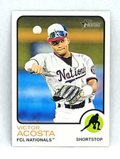 Victor Acosta SP 2022 Topps Heritage Minors #217 Nationals Short Print