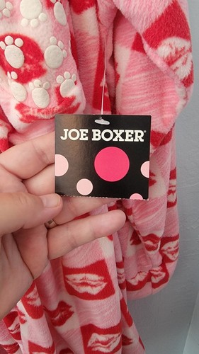 Joe Boxer Womens Footie Pajamas Pink Red Lips One Piece Sleepwear Size XL - Picture 4 of 24