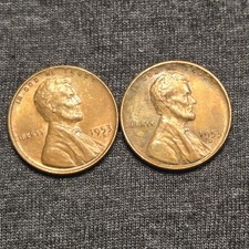 1953 D Lincoln Wheat Penny Coin 1C X2