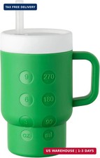 Tumbler Silicone Sippy Cup for Toddler with Straw and Handle, Water Bottle for B