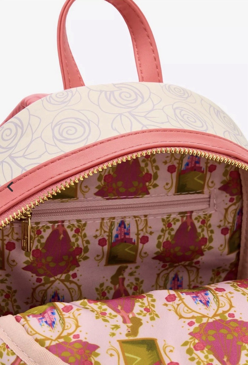 Loungefly Disney Sleeping Beauty Aurora Floral Magnetic Door Mini Backpack Loungefly Disney Sleeping Beauty Aurora Floral Magnetic Door  main image 2