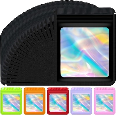 100 pcs Holographic Bags Mylar Resealable Bags Small Business Sealable Packaging