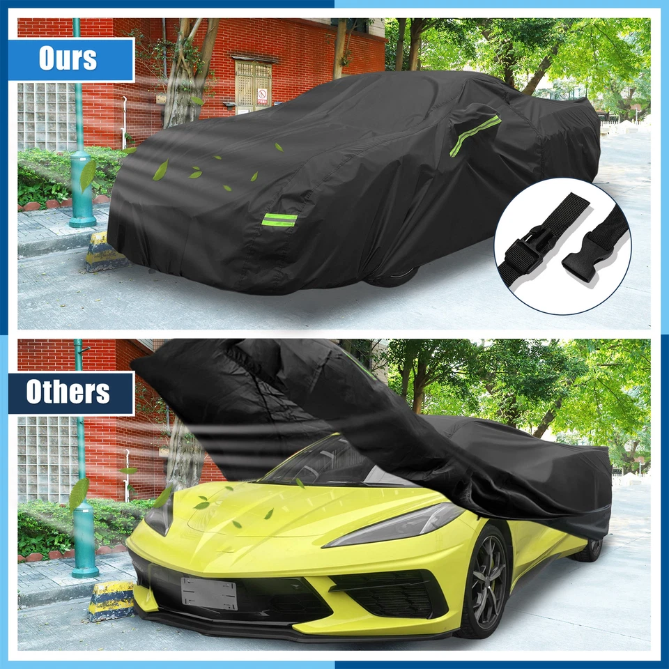 1 pieza cubierta impermeable de coche para Chevrolet Corvette C4 1984-1996 con cremallera negra Foto 4 de 4