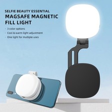 Fold Magnetic Selfie Phone Light w/ Magsafe LED Selfie Ring Fill Light Mirror