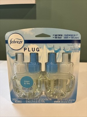FEBREZE PLUG Air Freshener Refills Linen & Sky, 2 Count, 1.75 oz