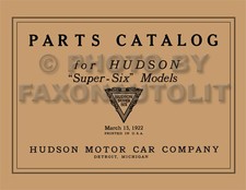 Hudson Super Six Master Parts Book 1916 1917 1918 1919 1920 1921 1922 1923 6 Hudson Super Six Master Parts Book 1916 1917 1918 1919 1920 1921 1922 1923 6