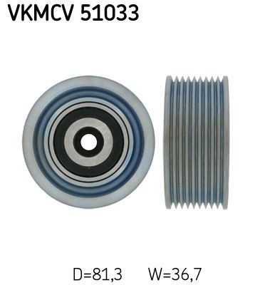 SKF Vkmcv 51033 Umlenk-/FüHrungsrolle, Keilrippenriemen-image