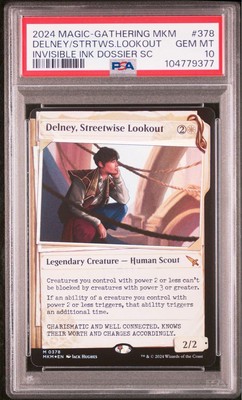 MTG Magic The Gathering PSA10 Delney Streetwise Lookout 0378 
