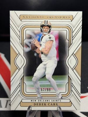 DEREK CARR #70 /99 2024 PANINI NATIONAL TREASURES SAINTS
