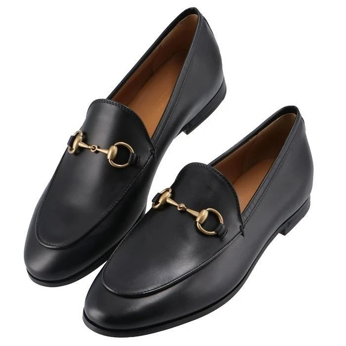 Mocassin Gucci bout rond Horsebit cuir noir femme US6,5 EU36,5 IM250410017