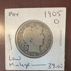 1905 Barber Half Dollar Silver Circulated Low Mintage New Orleans Mint