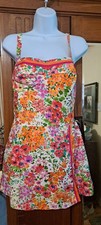 Deadstock Vintage 1960s Floral Swimsuit Romper Print Playsuit Gabar Pinup 20 14