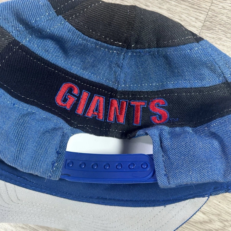 De Colección New York Giants Snapback Sombrero NFL Fútbol Apex One Negro Azul Gorra de Lana Foto 2 de 4