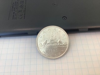 1965 Canadian silver dollar