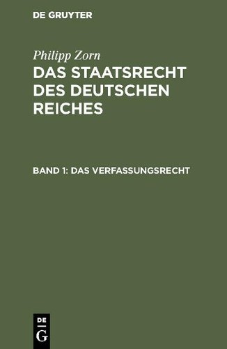 Philipp Zorn Das Verfassungsrecht (Hardback)