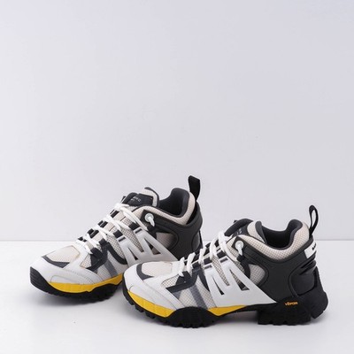 Sandro Mens H19Hiking Vibram Trainers Sneakers White Yellow 40 SHACH00167