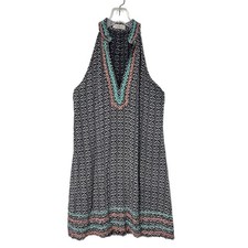 Anthropologie THML Dress Women Size M Petite Embroidered Boho V-neck Sleeveless