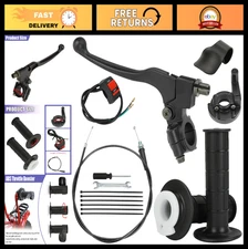 Mini Bike Throttle Assembly & Brake Lever Kit 7/8" 22mm - Fits Coleman, Baja, Ma