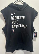 Nike Brooklyn Nets NBA TeamIssue Pregame Sleeveless Authentic Hoodie Mens Size M