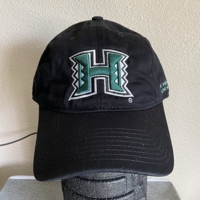 Hawaii Rainbow Warriors W Republic Black Adjustable Strapback Hat
