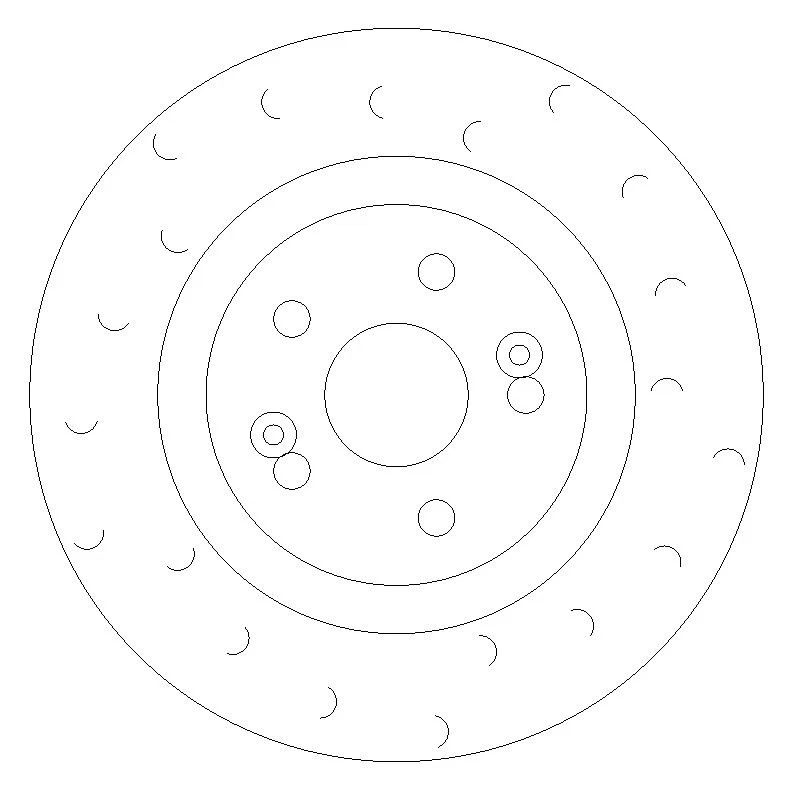 Clio RS 197 Front Brake Discs Performance Slotted - Image 2 of 4
