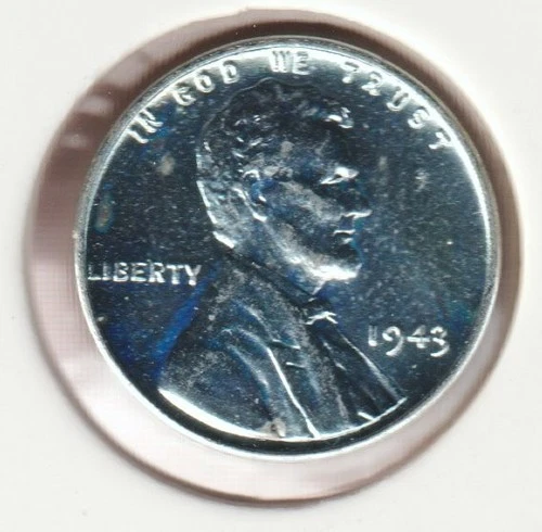1943 WWII Lincoln Wheat Steel Penny Collectible US Collection Very Good War Coin